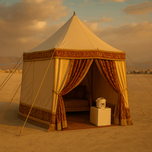 Camping: Tent w/ Small Appliances
